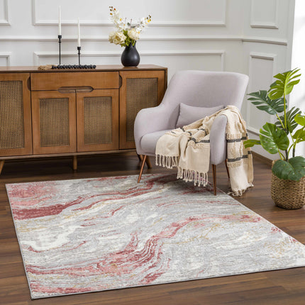 Lively Marble Pink Area Rug Rugs TriadCommerceInc