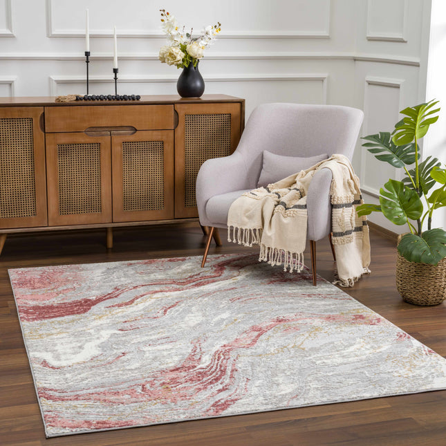 Lively Marble Pink Area Rug Rugs TriadCommerceInc