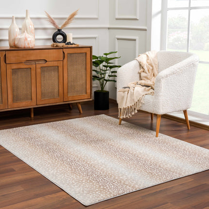 Pointblank Tan Leopard Print Rug Rugs TriadCommerceInc