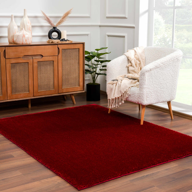Heavenly Solid Red Plush Rug - Clearance Rugs TriadCommerceInc