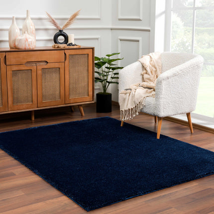 Heavenly Solid Navy Blue Shag Rug - Clearance Rugs TriadCommerceInc