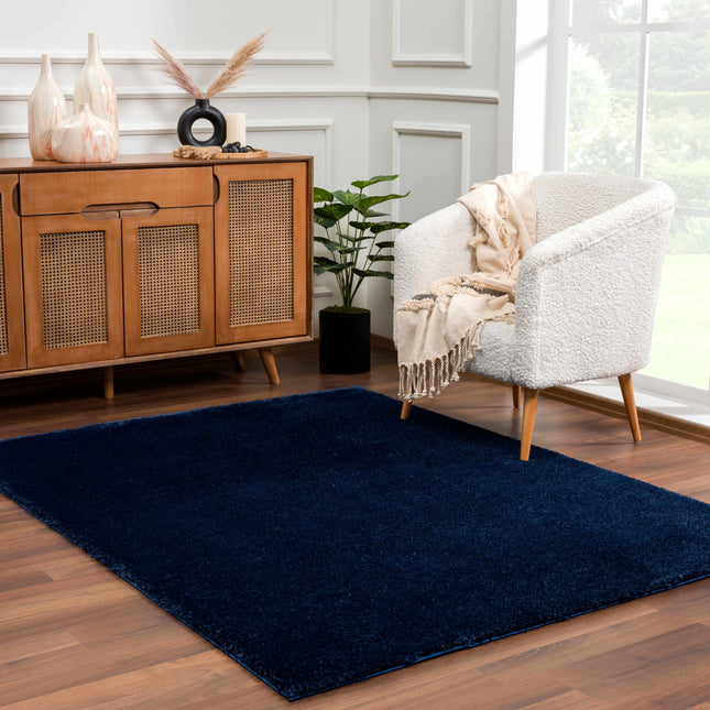 Heavenly Solid Navy Blue Shag Rug - Clearance Rugs TriadCommerceInc