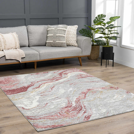 Lively Marble Pink Area Rug Rugs TriadCommerceInc