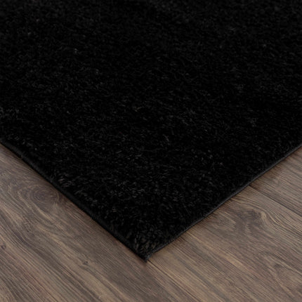 Heavenly Solid Black Plush Rug - Clearance Rugs TriadCommerceInc