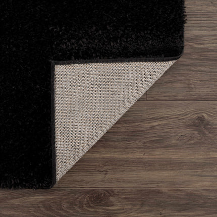 Heavenly Solid Black Plush Rug - Clearance Rugs TriadCommerceInc