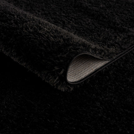 Heavenly Solid Black Plush Rug - Clearance Rugs TriadCommerceInc