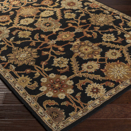 Salix Hand Tufted Black Wool Rug Rugs TriadCommerceInc