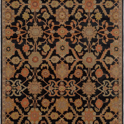 Salix Hand Tufted Black Wool Rug Rugs TriadCommerceInc 7'6" x 9'6" Rectangle