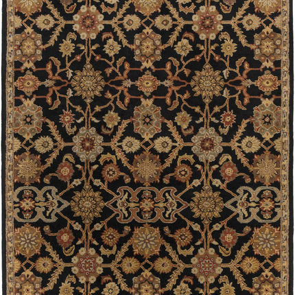 Salix Hand Tufted Black Wool Rug Rugs TriadCommerceInc 8' x 11' Rectangle