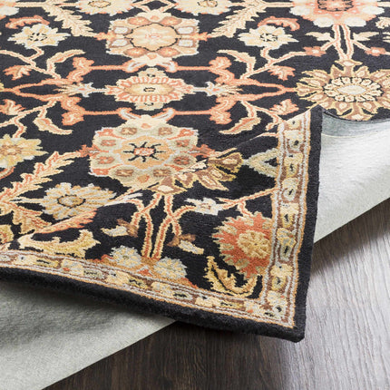 Salix Hand Tufted Black Wool Rug Rugs TriadCommerceInc