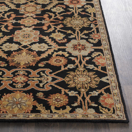 Salix Hand Tufted Black Wool Rug Rugs TriadCommerceInc