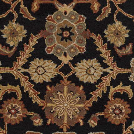 Salix Hand Tufted Black Wool Rug Rugs TriadCommerceInc
