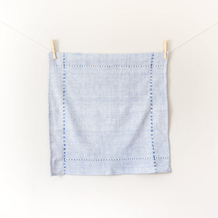 Pulled Cotton Napkins Cloth Napkins TriadCommerceInc Blue Set of 4