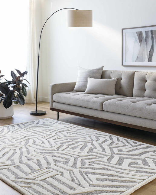 Avian Gray Wool Area Rug Rugs TriadCommerceInc