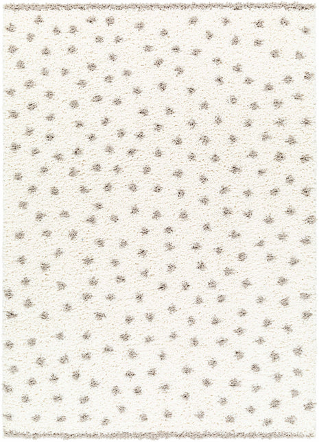 Chaia Dotted Cream & Gray Plush Rug Rugs TriadCommerceInc 5'3" x 7' Rectangle