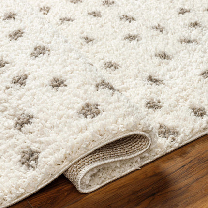 Chaia Dotted Cream & Gray Plush Rug Rugs TriadCommerceInc