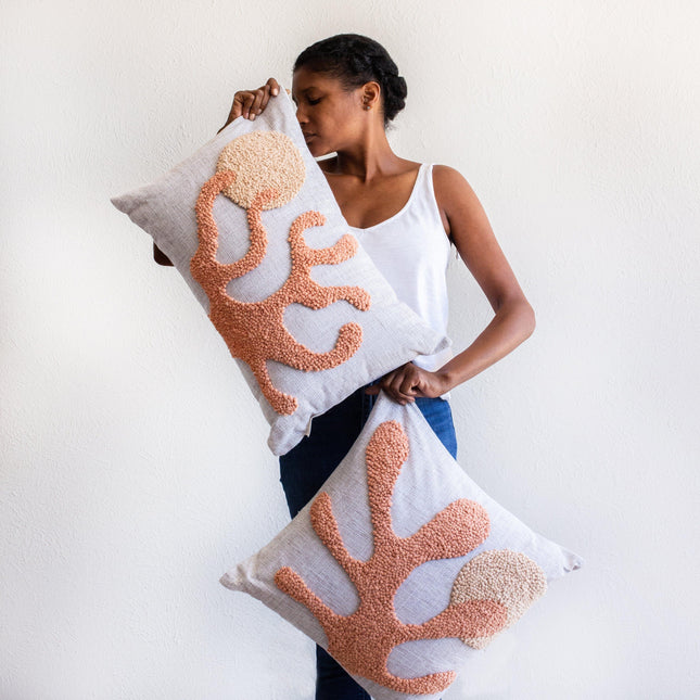 Sea Coral Throw Pillow Pillows TriadCommerceInc