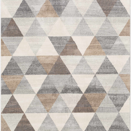 Sells Gray&Brown Triangles Area Carpet Rugs TriadCommerceInc 5'3" x 7'1" Rectangle