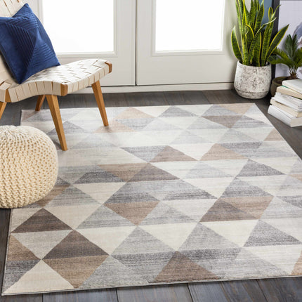 Sells Gray&Brown Triangles Area Carpet Rugs TriadCommerceInc