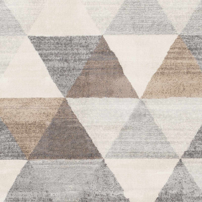 Sells Gray&Brown Triangles Area Carpet Rugs TriadCommerceInc