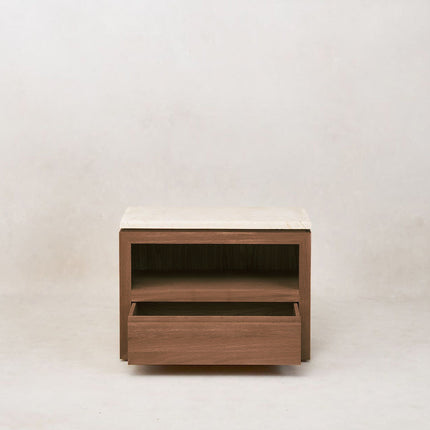Sofita Marble Nightstand - Mocha End Tables TriadCommerceInc Wide