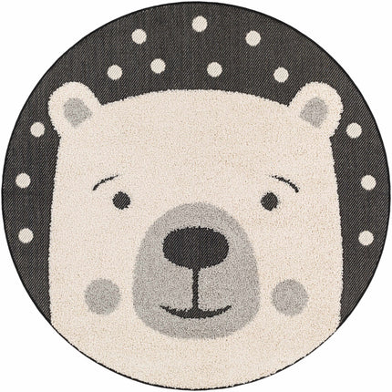 Kids Bear Animal Print Nursery Area Rug - Clearance Rugs TriadCommerceInc 5'3" Round
