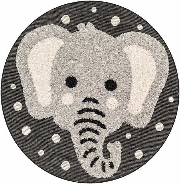 Kids Elephant Animal Print Nursery Area Rug - Clearance Rugs TriadCommerceInc 5'3" Round