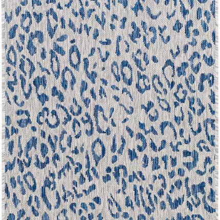 Skipsea Blue Leopard Performance Rug Rugs TriadCommerceInc 2'7" x 10' Runner