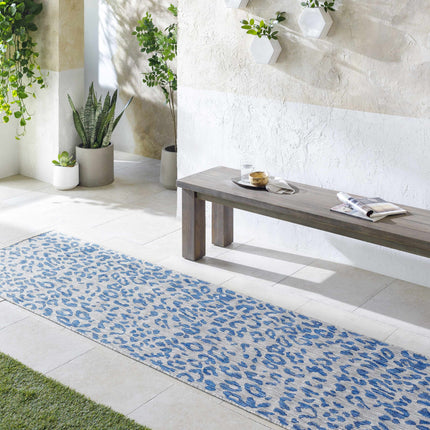 Skipsea Blue Leopard Performance Rug Rugs TriadCommerceInc 2'7" x 12' Runner