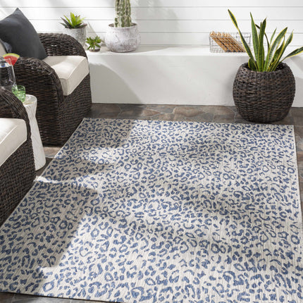 Skipsea Blue Leopard Performance Rug Rugs TriadCommerceInc