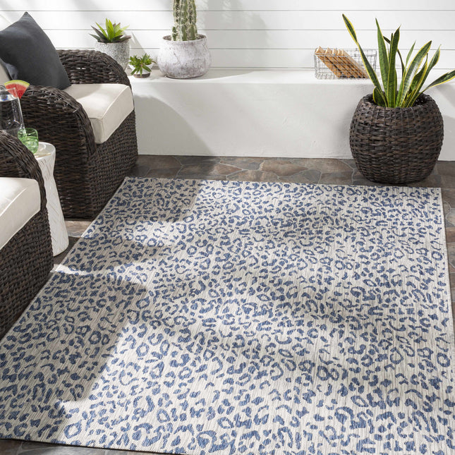 Skipsea Blue Leopard Performance Rug Rugs TriadCommerceInc