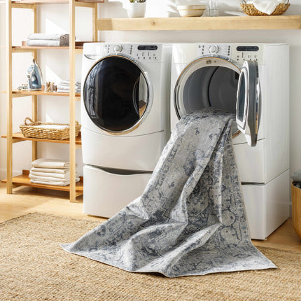 Ankti Aqua Washable Area Rug Rugs TriadCommerceInc