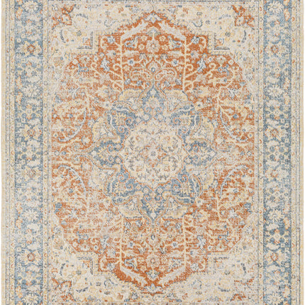 Emke Rust Washable Area Rug - Clearance Rugs TriadCommerceInc 5'3" x 7' Rectangle