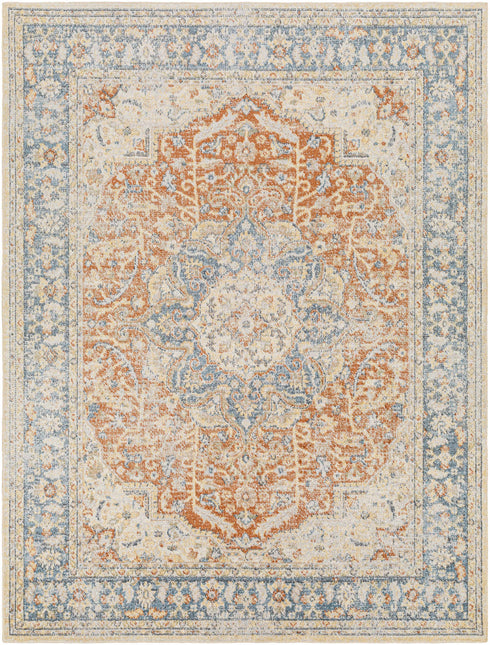 Emke Rust Washable Area Rug - Clearance Rugs TriadCommerceInc 5'3" x 7' Rectangle