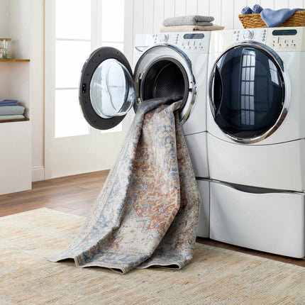Emke Rust Washable Area Rug - Clearance Rugs TriadCommerceInc
