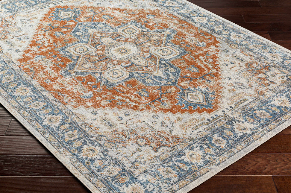 Ezri Rust Washable Area Rug Rugs TriadCommerceInc