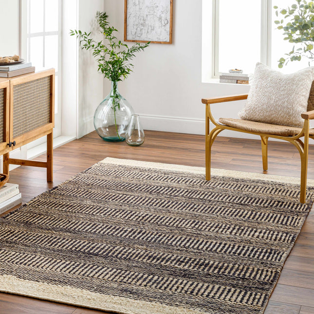 Black Elle Jute Rug Rugs TriadCommerceInc