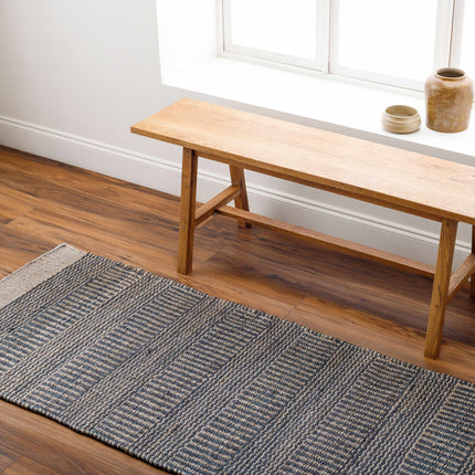 Navy Elle Jute Rug Rugs TriadCommerceInc