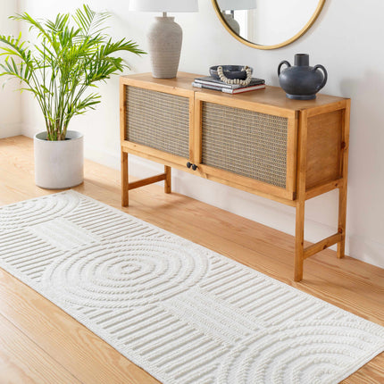 Deron White Washable Area Rug Rugs TriadCommerceInc