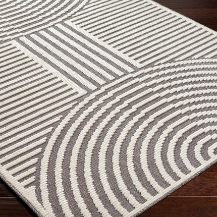 Deron Gray Rainbow Washable Rug Rugs TriadCommerceInc