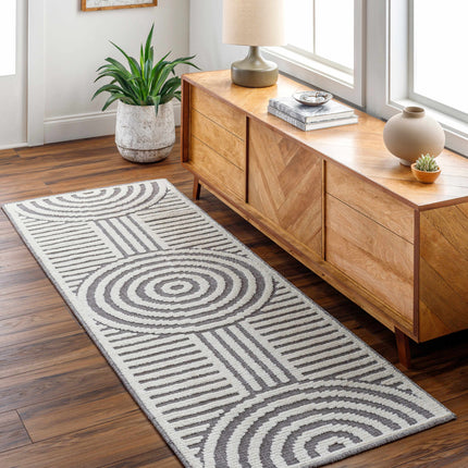 Deron Gray Rainbow Washable Rug Rugs TriadCommerceInc