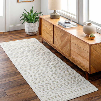 Fadey White 3D Washable Rug Rugs TriadCommerceInc