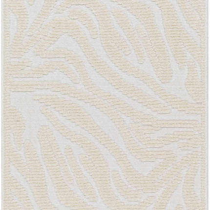 Keto Cream Zebra Print Area Rug - Clearance Rugs TriadCommerceInc 2'7" x 7'2" Runner