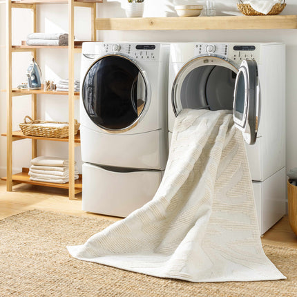 Keto Cream Zebra Print Area Rug - Clearance Rugs TriadCommerceInc