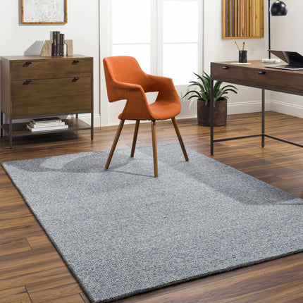 Alyra Light Blue Solid Wool Rug Rugs TriadCommerceInc
