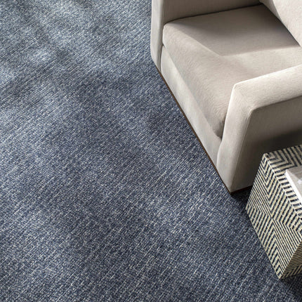 Alyra Blue Solid Area Rug Rugs TriadCommerceInc