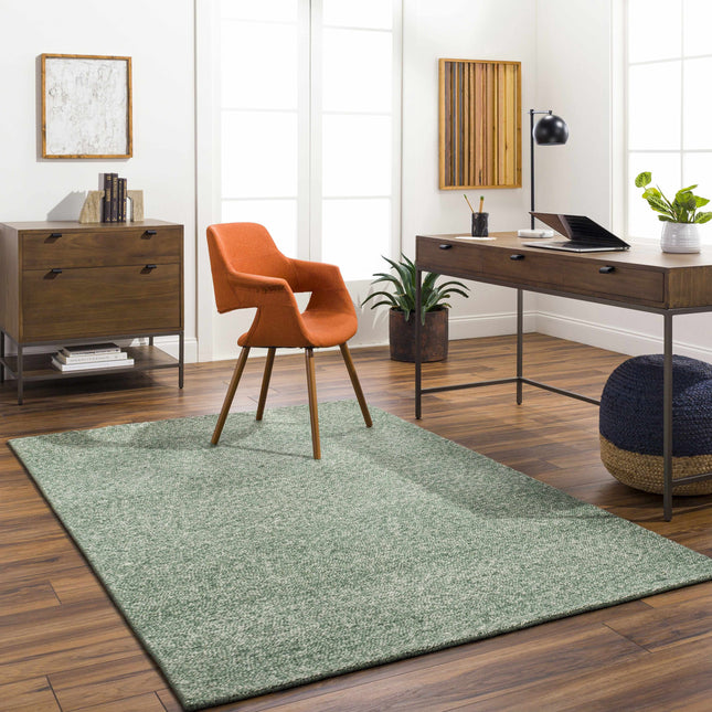 Alyra Green Solid Area Rug Rugs TriadCommerceInc
