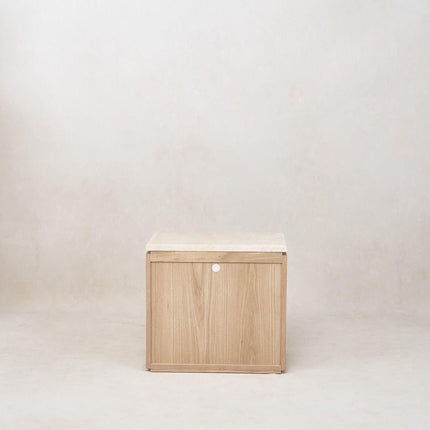 Sofita Marble Nightstand - White Oak End Tables TriadCommerceInc