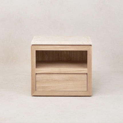 Sofita Marble Nightstand - White Oak End Tables TriadCommerceInc