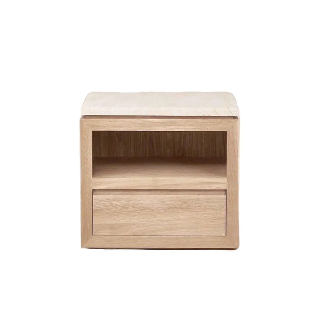 Sofita Marble Nightstand - White Oak End Tables TriadCommerceInc